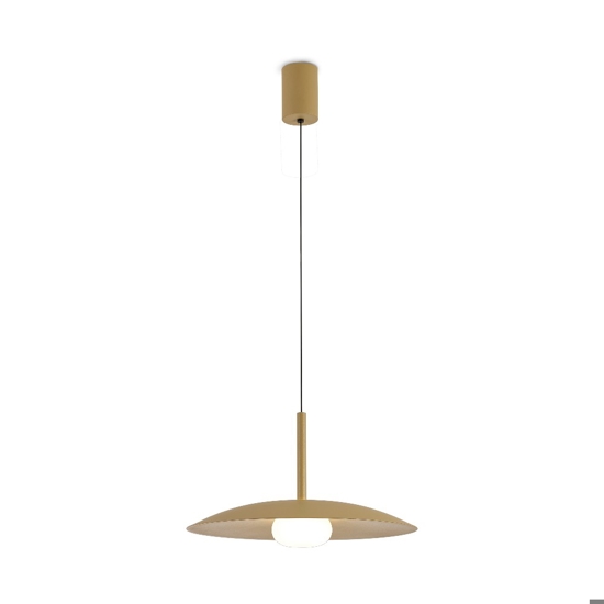 Lampadario saliscendi disco oro led 3000k per sala da pranzo cucina