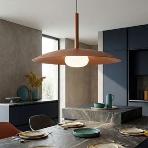 Lampadario colore caffe saliscendi led 3000k per cucina