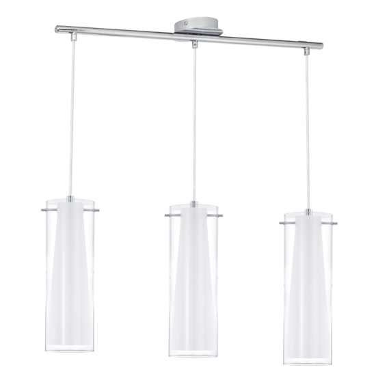 Lampadario per cucina moderna 3 luci pinto eglo