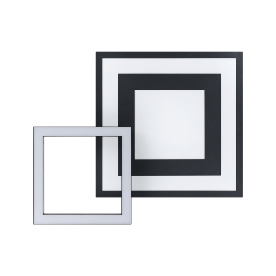 Plafoniera nera led 21w dimmerabile 2700k-6500k rgb app savatarila eglo smart