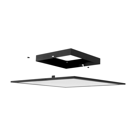 Plafoniera 60x60 nero led 34w 2700k a 6500k dimmerabile controllo remoto app eglo salobrena