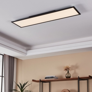 Salobrena eglo plafoniera salobrena led nera 120x30 dimmerabile 33w da 2700k a 6500k
