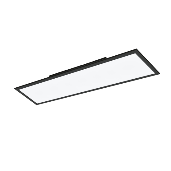 Salobrena eglo plafoniera salobrena led nera 120x30 dimmerabile 33w da 2700k a 6500k