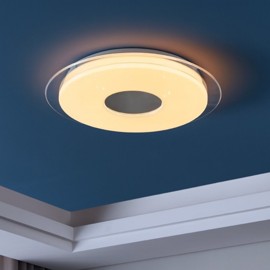 Lanciano z eglo plafoniera smart moderna 45cm dimmerabile cct da led 4.8w 2700k a 6500k