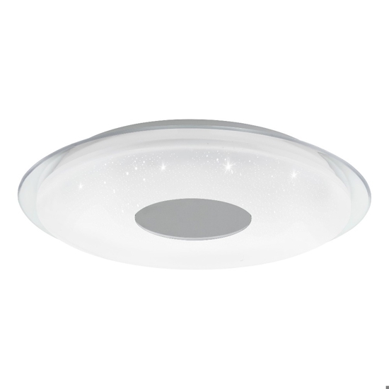 Lanciano z eglo plafoniera smart moderna 45cm dimmerabile cct da led 4.8w 2700k a 6500k