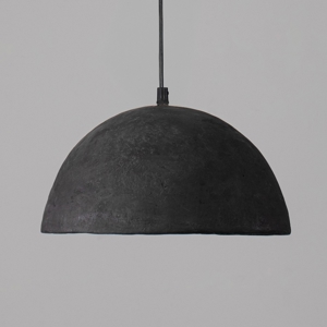 Lampadario sospensione cupola 32cm nero di cartapesta