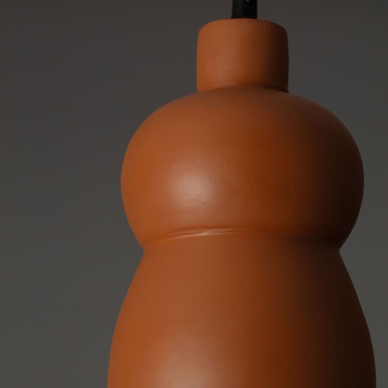 Lampada di ceramica terracotta a sospensione