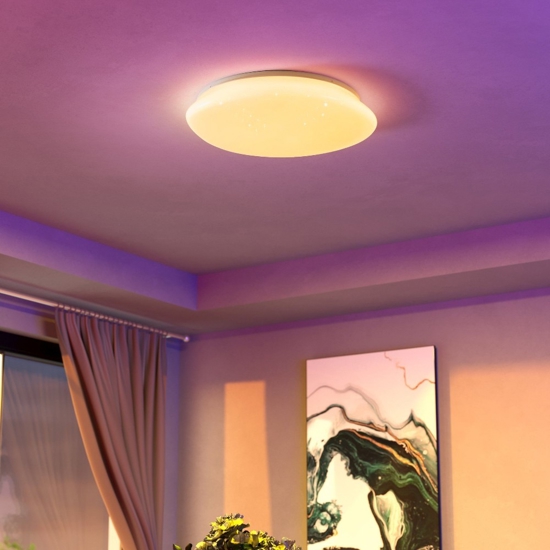 Sileras z eglo plafoniera moderna smart dimmerabile led rgb da 2700k a 6500k