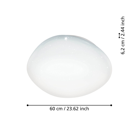 Sileras z eglo plafoniera moderna smart dimmerabile led rgb da 2700k a 6500k
