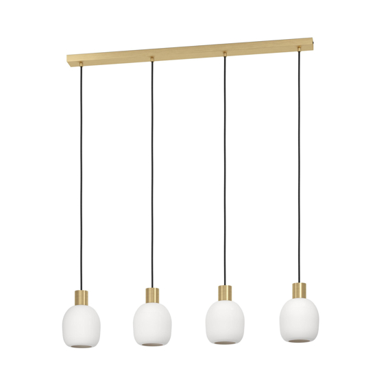 Eglo batista lampadario moderno binario 4 luci oro da tavolo