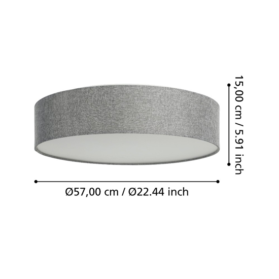 Romao z eglo plafoniera moderna circolare led rgb da 2700k a 6500k