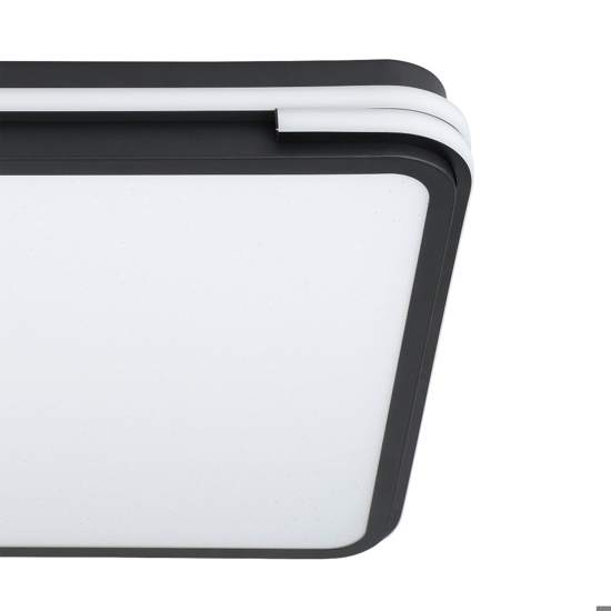 Genovese z eglo plafoniera quadrata moderna led rgb cct 2700k a 6500k smart