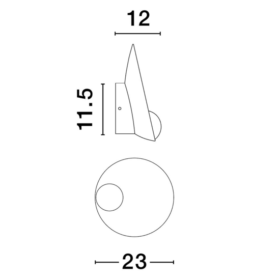Applique nero design per comodino camera da letto