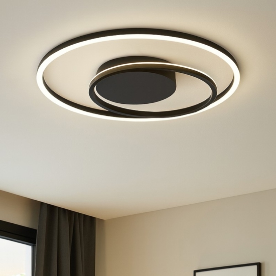 Calagrano z eglo plafoniera moderna rotonda led rgb cct da 2700k a 6500k smart