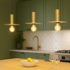 Escandell eglo lampadario da cucina minimal 3 luci colore oro