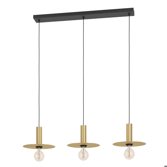Escandell eglo lampadario da cucina minimal 3 luci colore oro