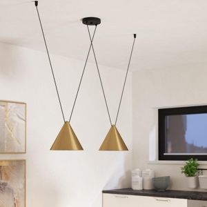 Lampadario moderno per soggiorno oro ottone eglo narices