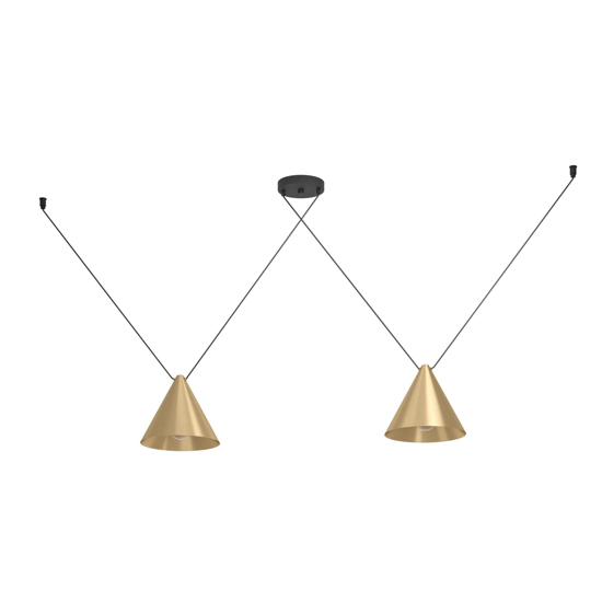 Lampadario moderno per soggiorno oro ottone eglo narices