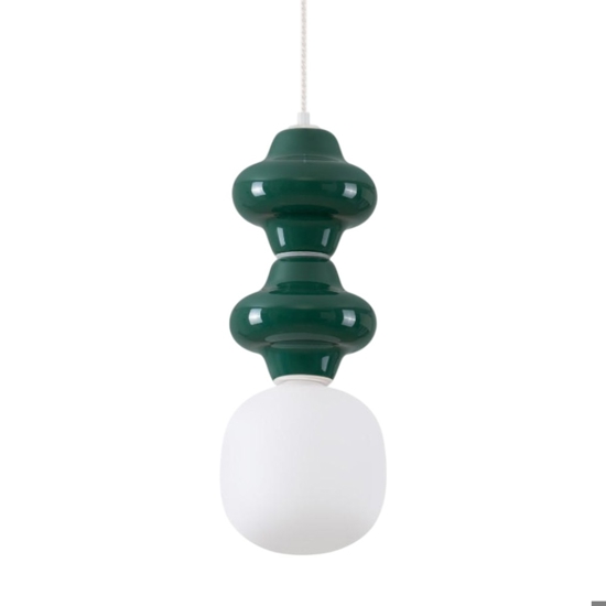 Lampada a sospensione in ceramica verde design moderna