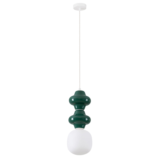 Lampada a sospensione in ceramica verde design moderna