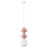 Lampadario a sospensione per bagno di ceramica rosa pastello moderna