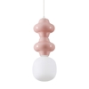 Lampadario a sospensione per bagno di ceramica rosa pastello moderna