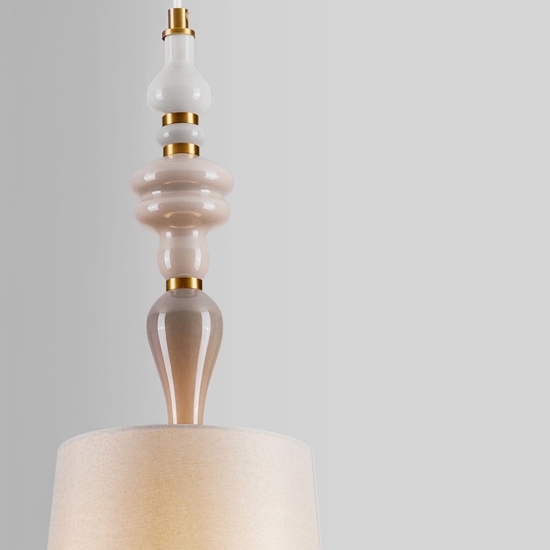 Lampada a sospensione in ceramica con paralume per camera da letto