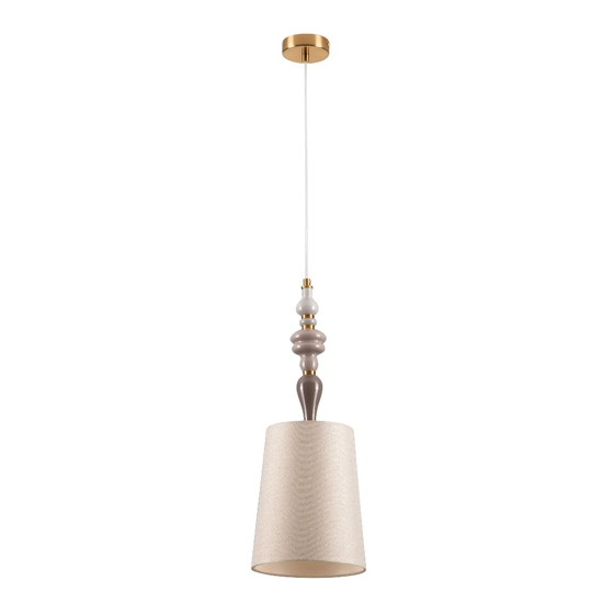 Lampada a sospensione in ceramica con paralume per camera da letto