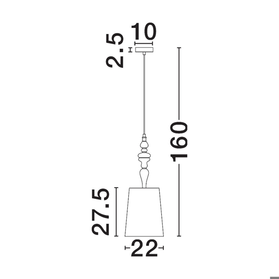 Lampada a sospensione in ceramica con paralume per camera da letto