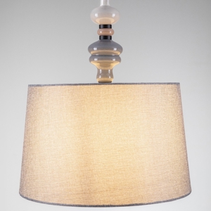 Lampadario di tessuto per camera da letto ceramica grigio marrone