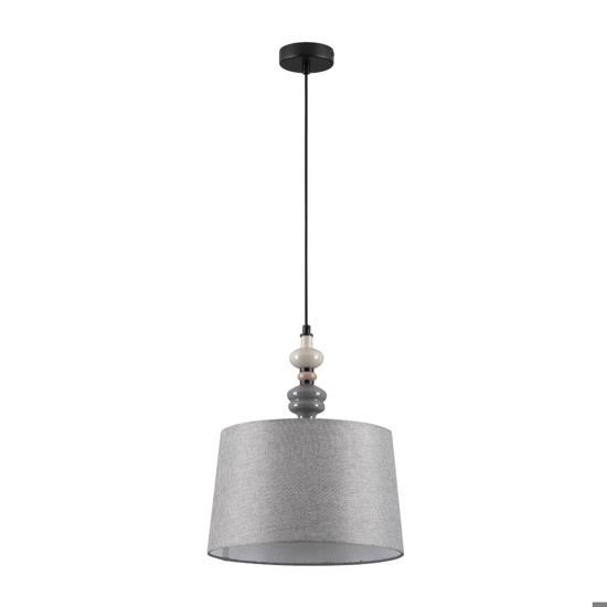 Lampadario di tessuto per camera da letto ceramica grigio marrone