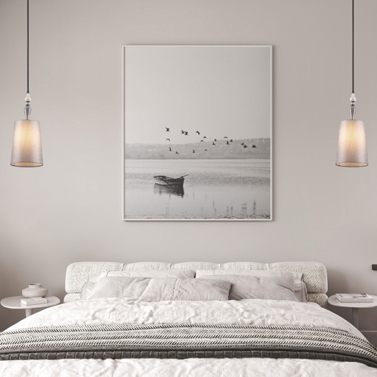 Lampada a sospensione di tessuto ceramica per camera da letto
