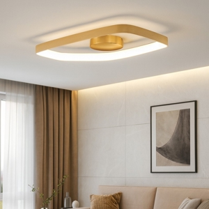 Plafoniera led 3000k design moderna fascia oro vallerosa eglo