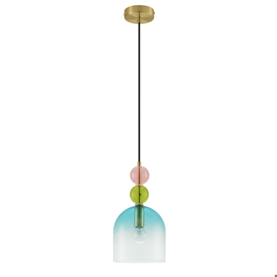 Lampada a sospensione da comodino per camera da letto vetro bul verde rosa