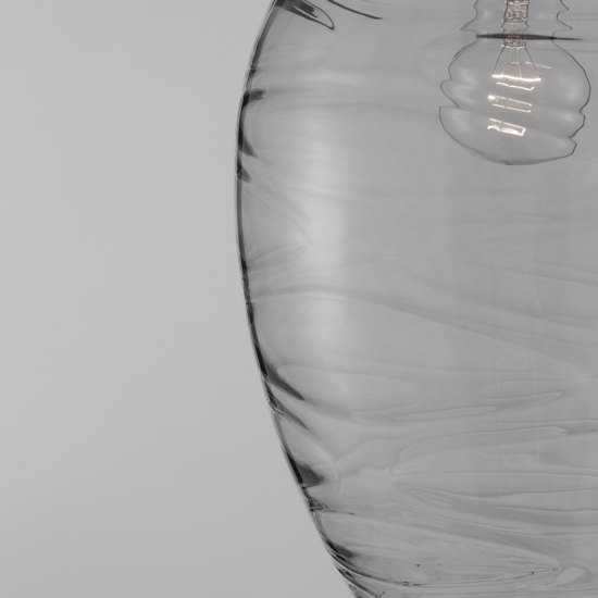 Lampadario da cucina vetro rigato trasparente