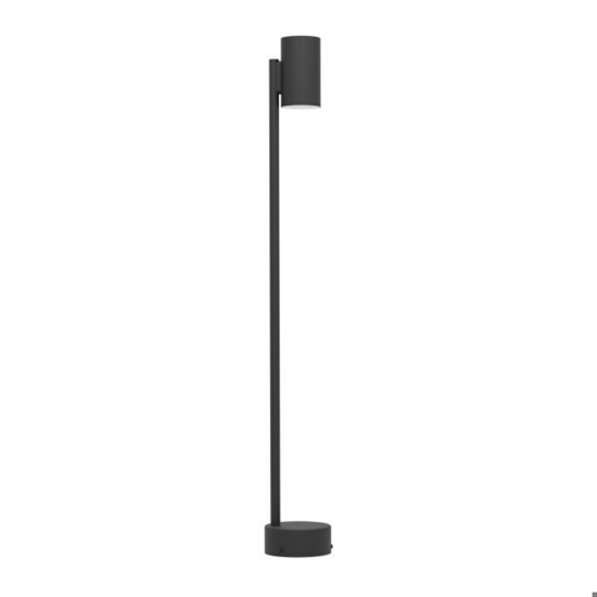 Lampiona da giardino moderno ip44 nero h85cm gu10