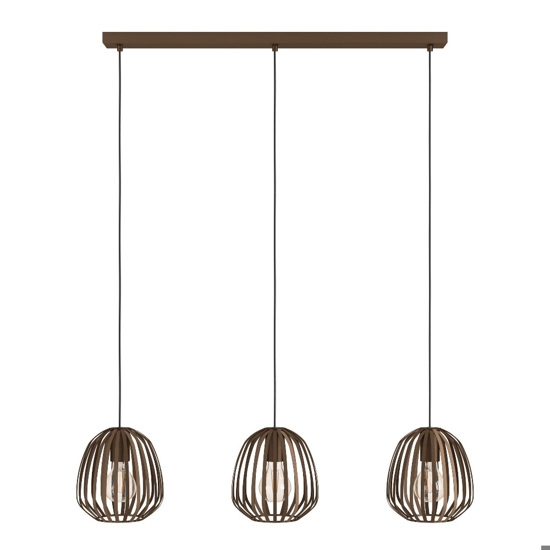 Espinal eglo lampadario da cucina colore marrone 3 luci