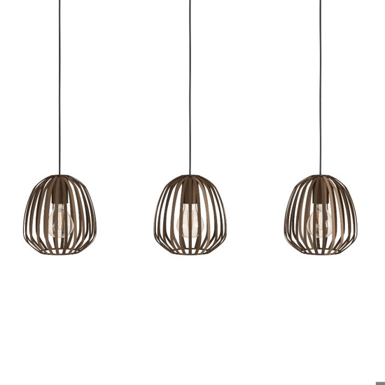 Espinal eglo lampadario da cucina colore marrone 3 luci
