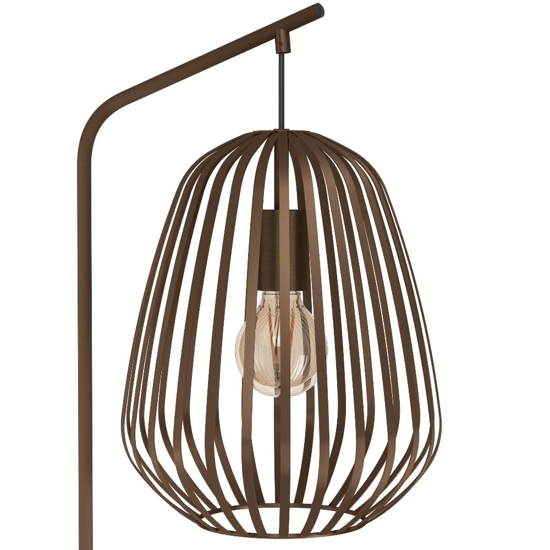Espinal eglo lampada da terra marrone con luce pendente