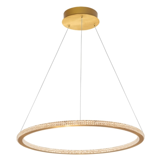 Lampadario luxury per soggiorno cerchio oro led stile contemporaneo