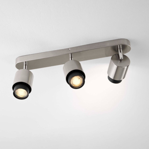 Plafoniera da cucina con faretti orientabili grigio nickel