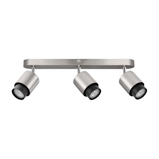 Plafoniera da cucina con faretti orientabili grigio nickel