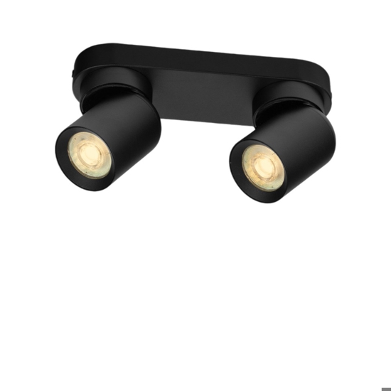 Plafoniera nera da soffitto per cucina con faretti