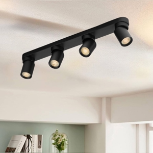 Plafoniera con faretti da cucina 4 luci minimal