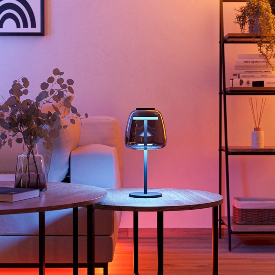 Alfero z eglo lampada da tavolino moderna dimmerabile led cct rgb da 2700k a 6500k