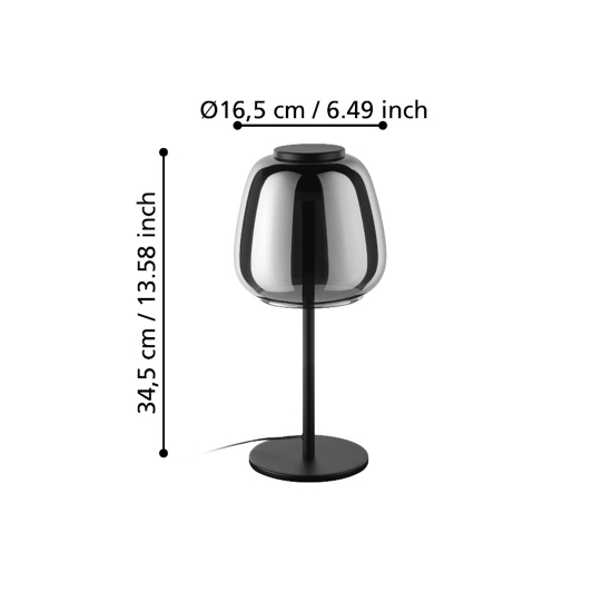 Alfero z eglo lampada da tavolino moderna dimmerabile led cct rgb da 2700k a 6500k