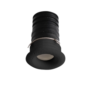 Faretto nero da incasso soffitto led 1w 3000k per bagno doccia