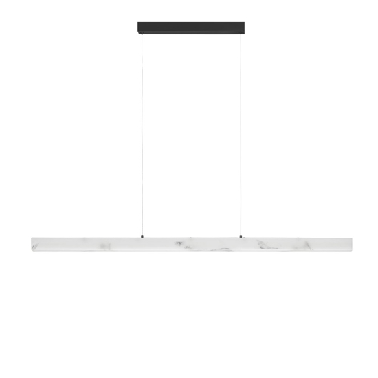 Lampadario barra di pietra effetto alabastro bianco per isola cucina led 36w 3000k