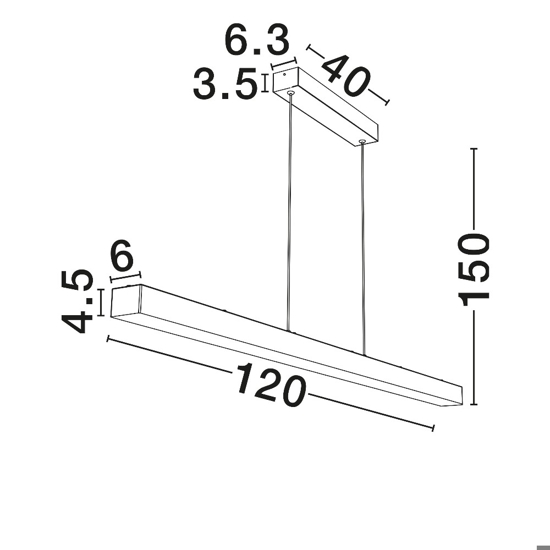 Lampadario barra di pietra effetto alabastro bianco per isola cucina led 36w 3000k