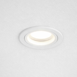 Faretto da incasso a soffitto in metallo bianco rotondo